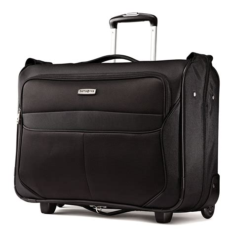 hard sided rolling garment bag.